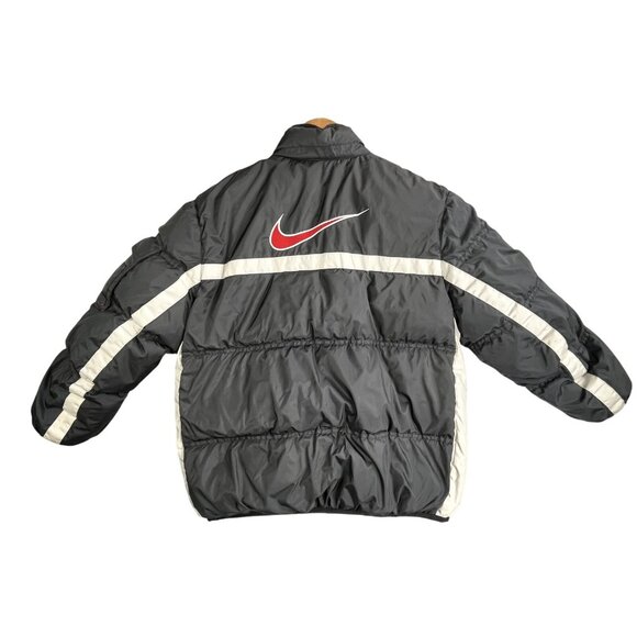 VTG Nike Jacket Boys Small Reversible Puffer Winter Coat Swoosh Embroidered Y2K - Picture 2 of 16